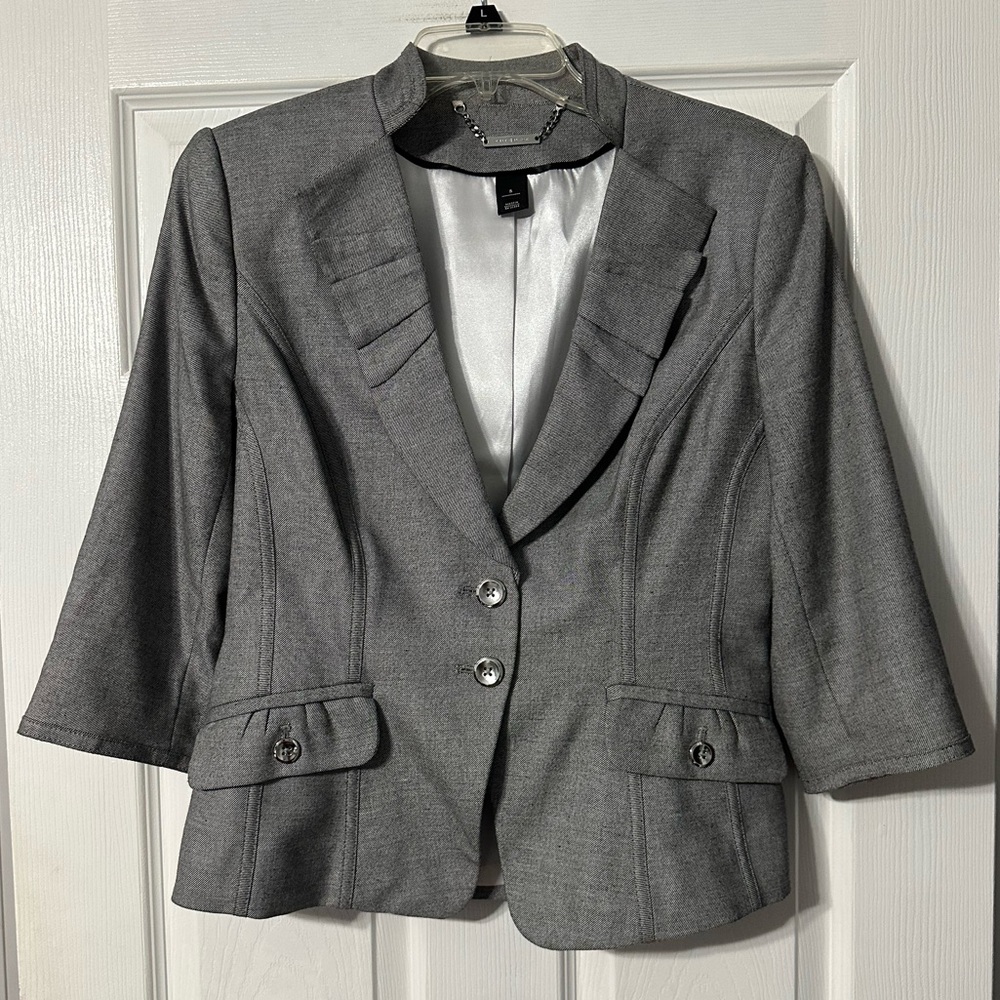 White House Black Market Gray Tailored Blazer